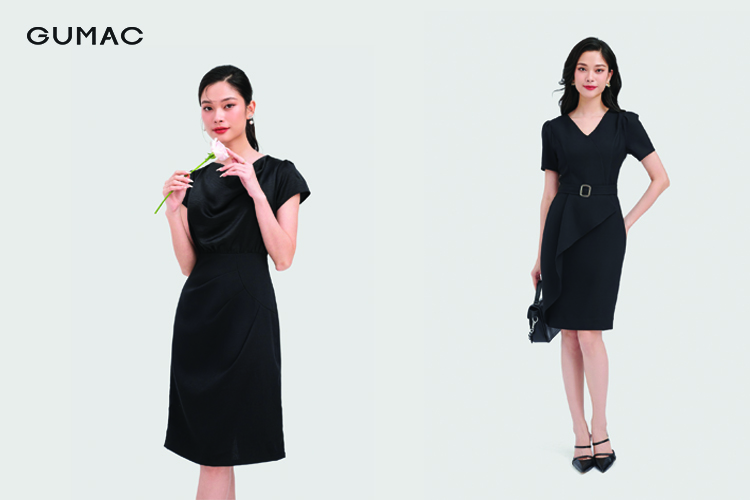 Váy đầm màu đen của thương hiệu GUMAC