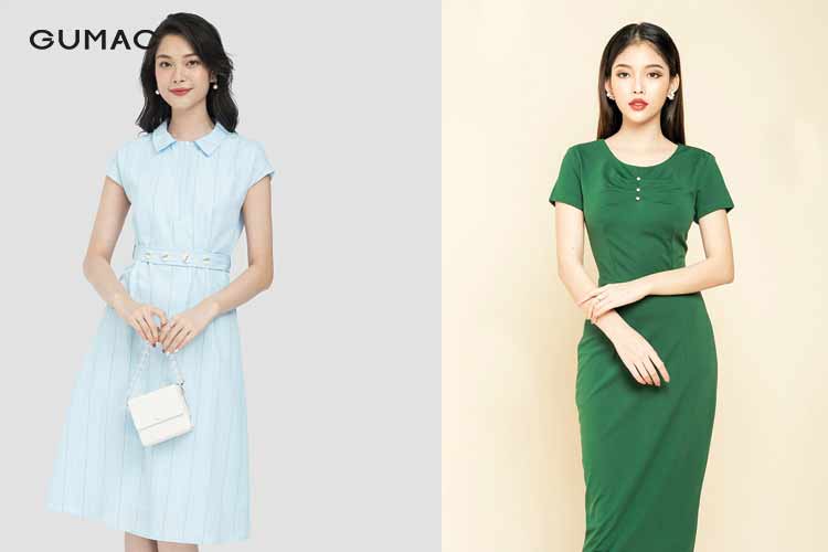 Quần áo màu xanh dương, xanh lá cây