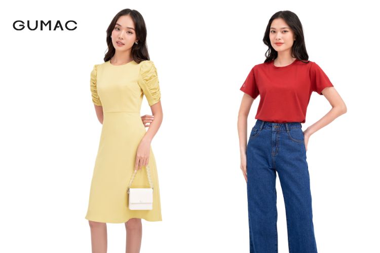 Váy đầm màu đỏ, vàng may mắn Váy đầm màu đỏ, vàng may mắn