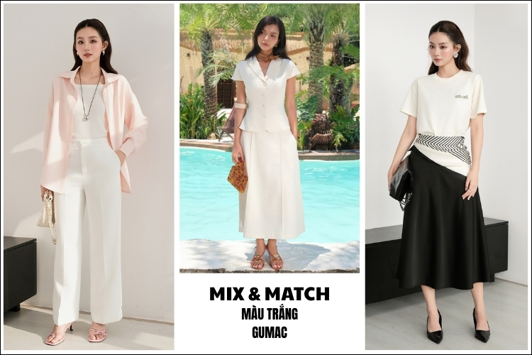 cach phoi do voi trang phuc mau trang