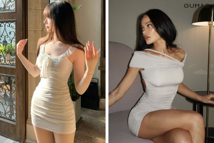 đi đồi cát mặc đầm body ngắn