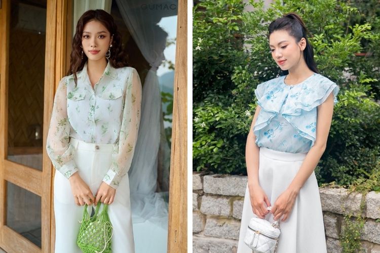 Đi làm thời tiết 40 độ với áo sơ mi voan mỏng Đi làm thời tiết 40 độ với áo sơ mi voan mỏng