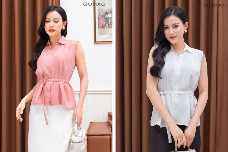 Áo xếp ly sát nách thời trang Áo xếp ly sát nách thời trang