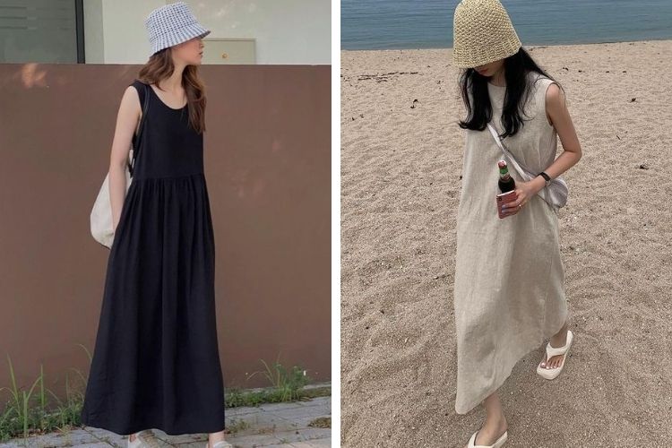 Diện đầm maxi sát nách thoải mái Diện đầm maxi sát nách thoải mái