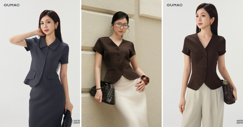 Các thiết kế có điểm nhấn ở eo như váy chữ A, váy wrap, quần cạp cao, áo peplum hoặc áo sơ vin nhẹ sẽ giúp tỷ lệ cơ thể trông cân đối hơn.