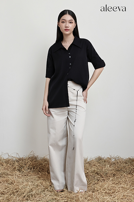 Loop button relax shirt