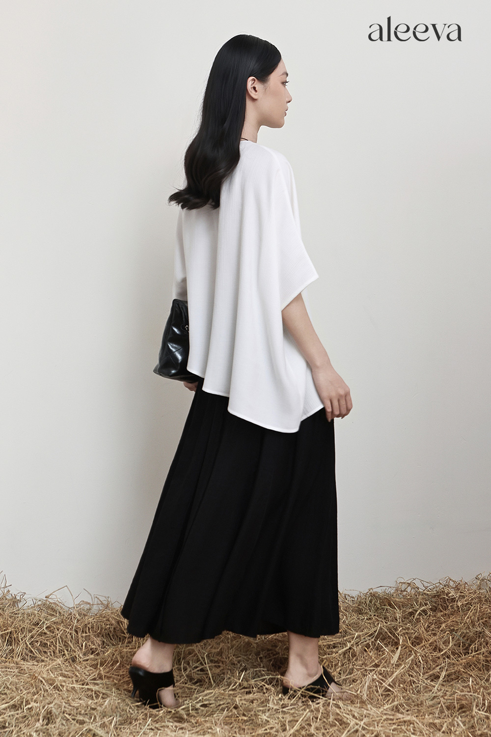 Relaxed asymmetric blouse