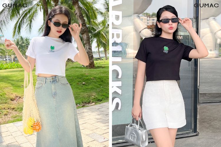 Gợi ý áo croptop với chân váy đi chơi 1/6 Gợi ý áo croptop với chân váy đi chơi 1/6