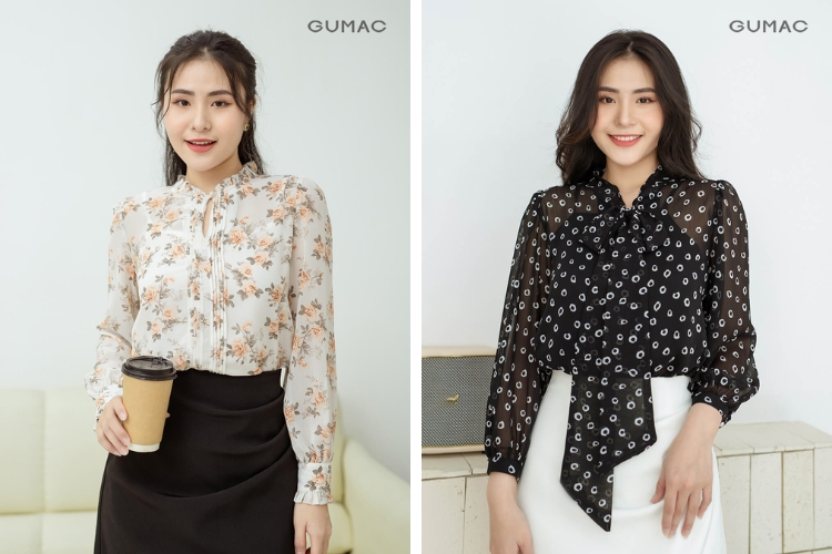 Áo họa tiết đính hoa bắt mắt