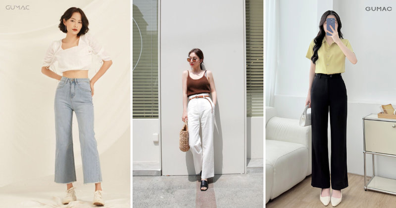 Những nguyên tắc “vàng” cho các nàng khi phối áo lửng với quần ống rộng.