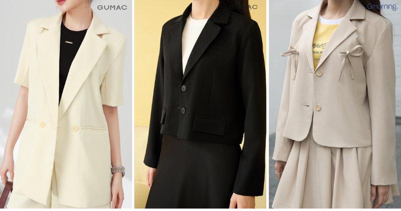 Phối áo blazer cùng chân váy chữ A ít nhăn thăng hạng phong cách sang trọng, thời thượng 