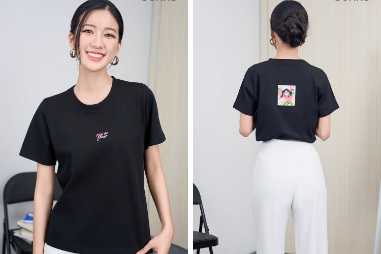 ao phong co tron xinh dep