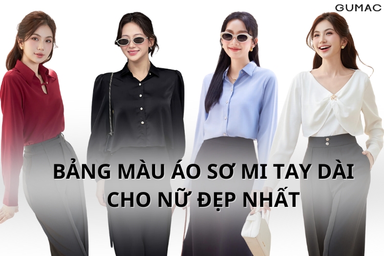 bang mau ao so mi tay dai cho nu