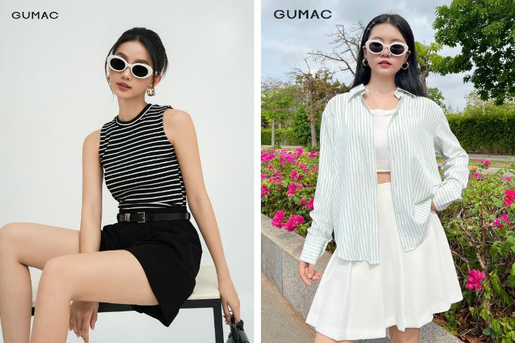 Gợi ý áo sọc cổ kiểu đi chơi 1/6 Gợi ý áo sọc cổ kiểu đi chơi 1/6