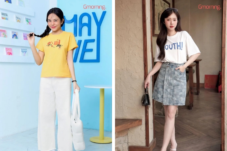 Áo phông Gmorning in chữ