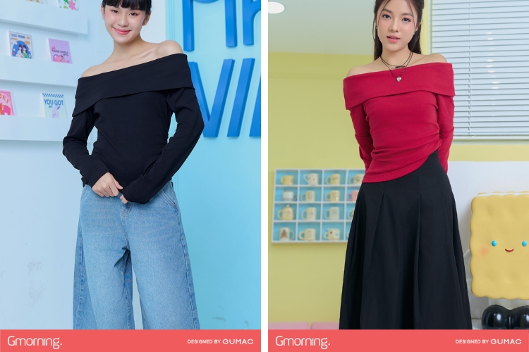 Áo phông Gmorning thiết kế cổ cách điệu