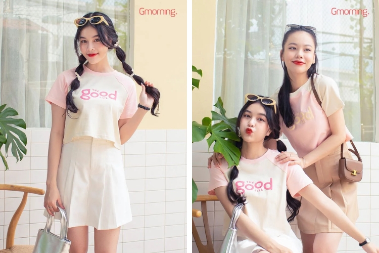 Tshirt Gmorning thiết kế in phối màu&nbsp;