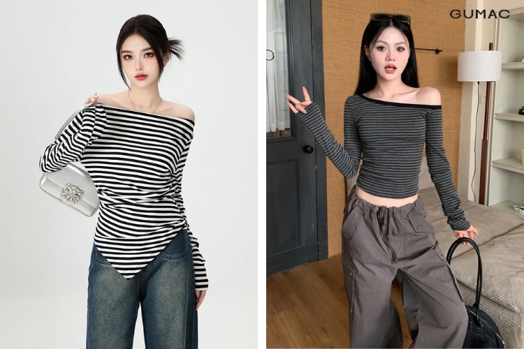 ao thun dai tay nu thu dong