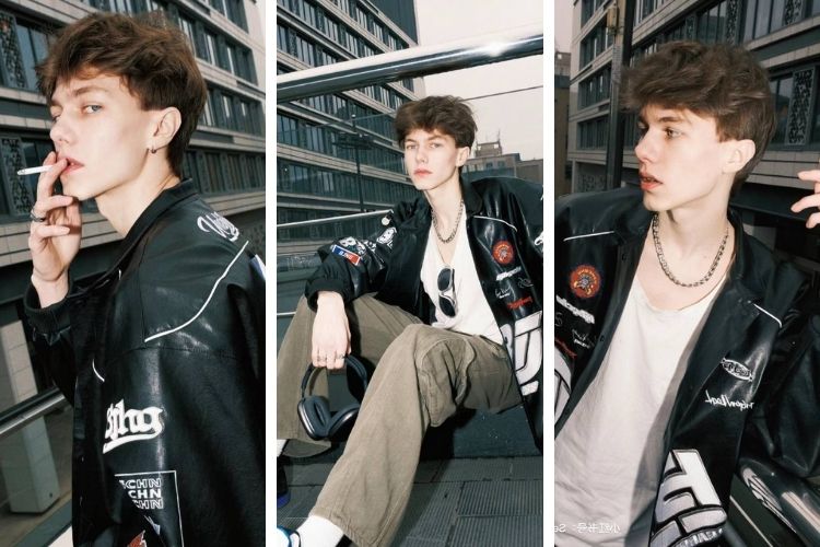 quan kaki voi ao bomber