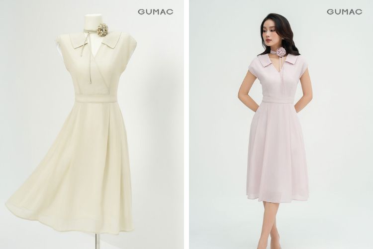 Đầm đắp chéo kèm dây Đầm đắp chéo kèm dây
