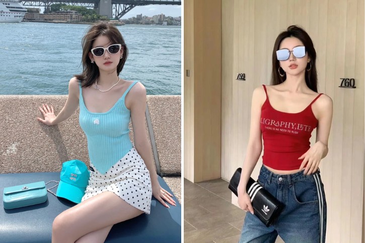 ao thun 3 lo nu kieu 2 day