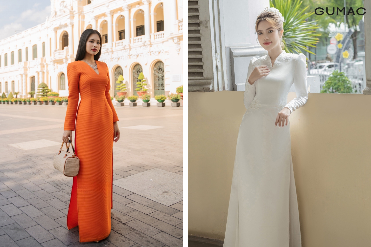 kieu ao dai co chu v