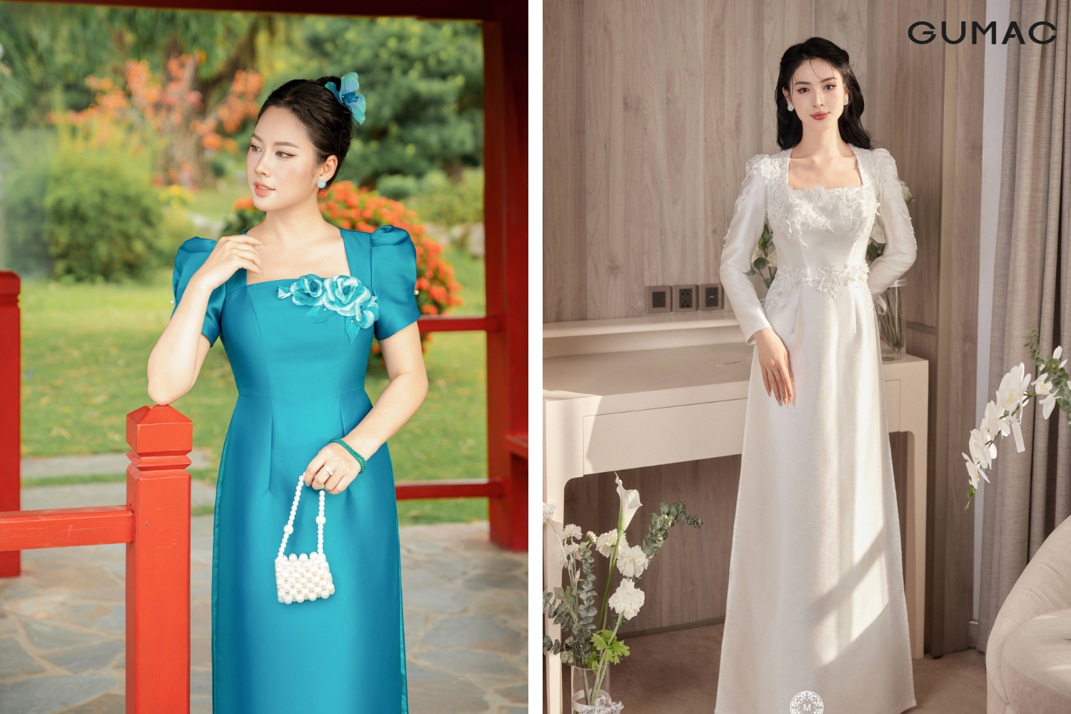 kieu ao dai co vuong