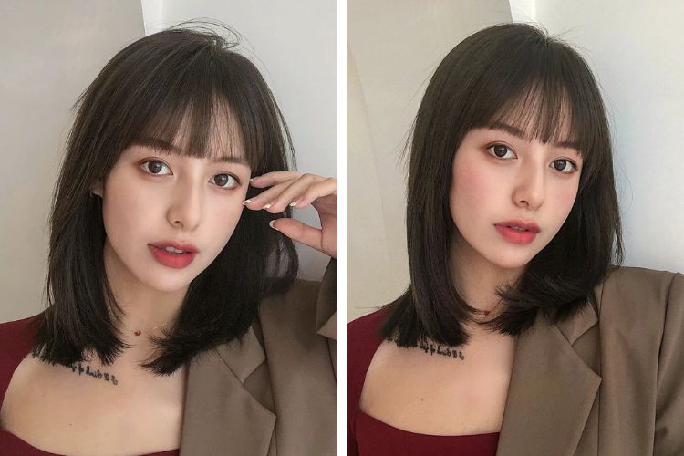 toc dep ngang vai mai bang