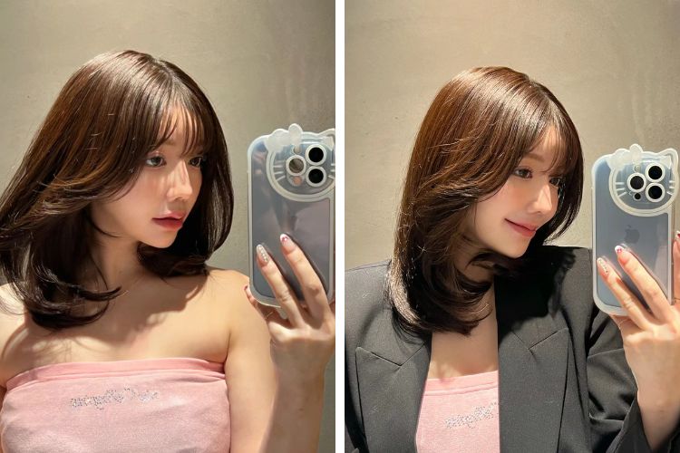 toc ngang vai cho nu uon duoi cup