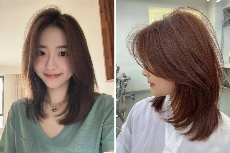 mau toc ngang vai nhuom sang da