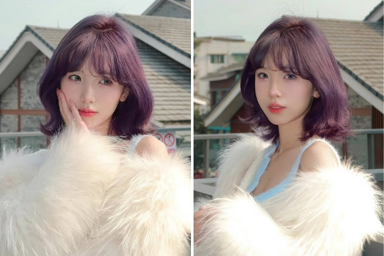 toc ngang vai mau tim