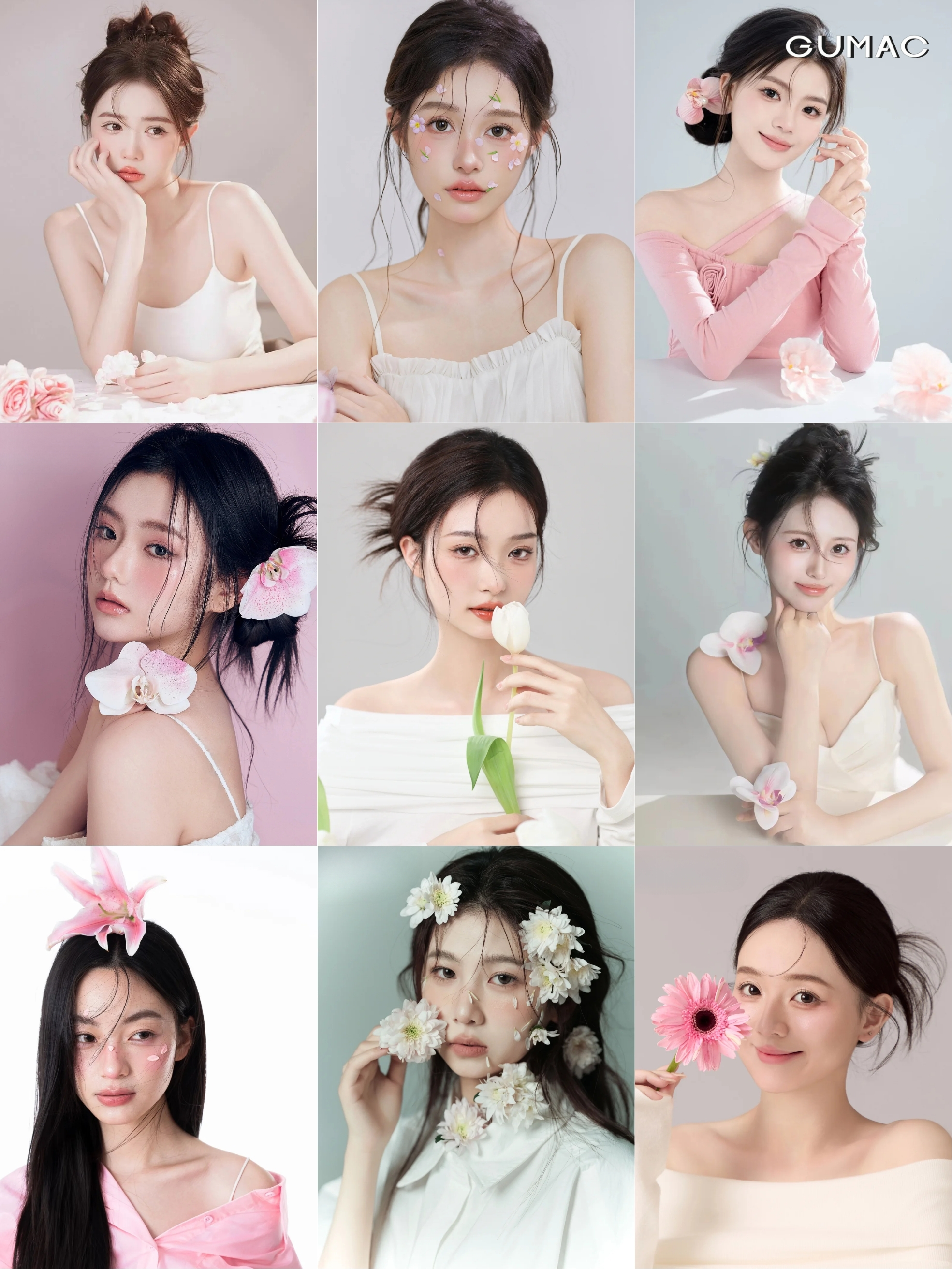 cach tao dang chup chan dung voi hoa