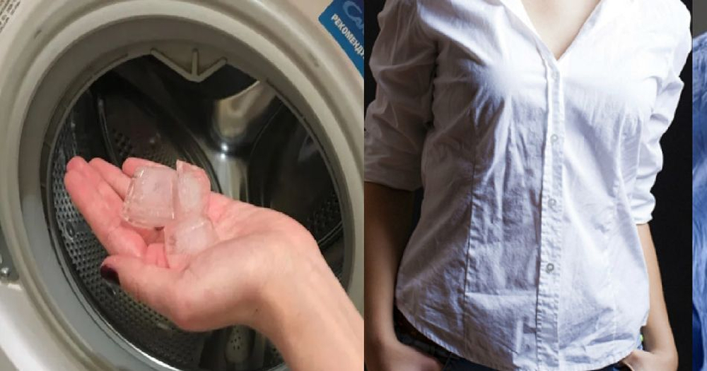 Đá viên tan chảy trong môi trường sấy nóng tạo hơi ẩm làm căng phẳng bề mặt vải