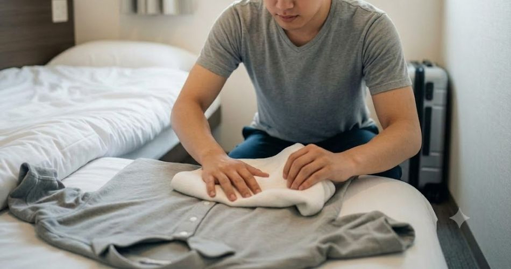 Độ ẩm từ khăn sạch kết hợp lực ép bằng tay giúp nắn phẳng nếp nhăn êm dịu