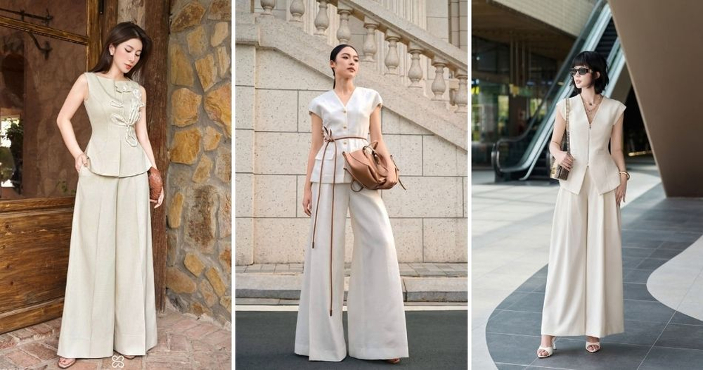 Set linen đồng điệu mang lại sự thoáng mát tối đa cho ngày thời tiết oi bức