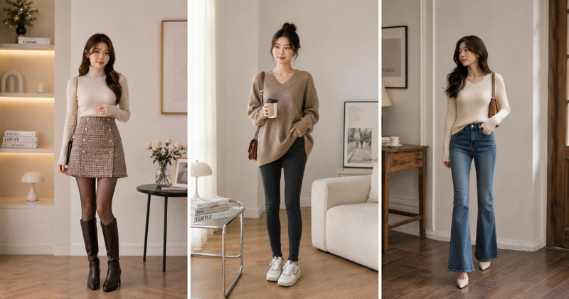 Bí quyết chọn áo len phù hợp với vóc dáng.