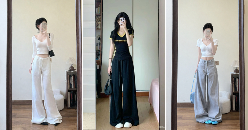 Cách phối đồ cho nữ lùn với croptop phối quần cạp cao.