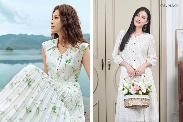 Mặc đẹp đi du lịch mùa hè với đầm hoa nhí