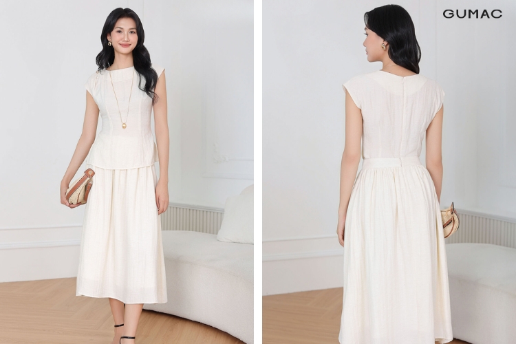 set ao kieu chiet ben phoi cung chan vay nu tinh