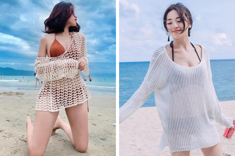 Bikini Mặc Với Áo Lưới