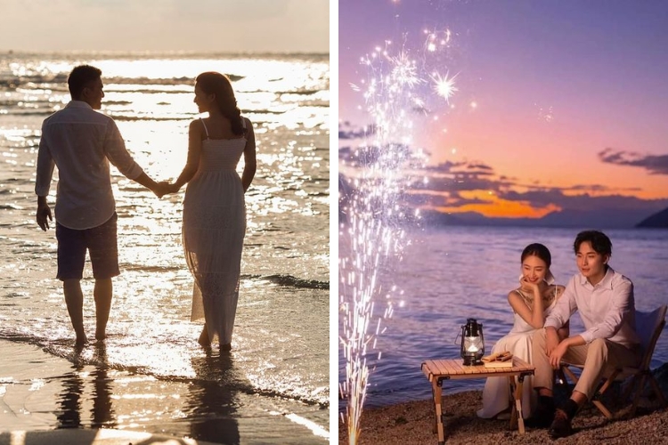 Concept đồ đôi chụp ảnh cưới tại bãi biển