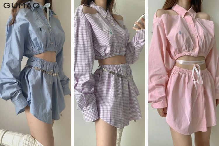Tai che ao so mi cu thanh croptop va chan vay