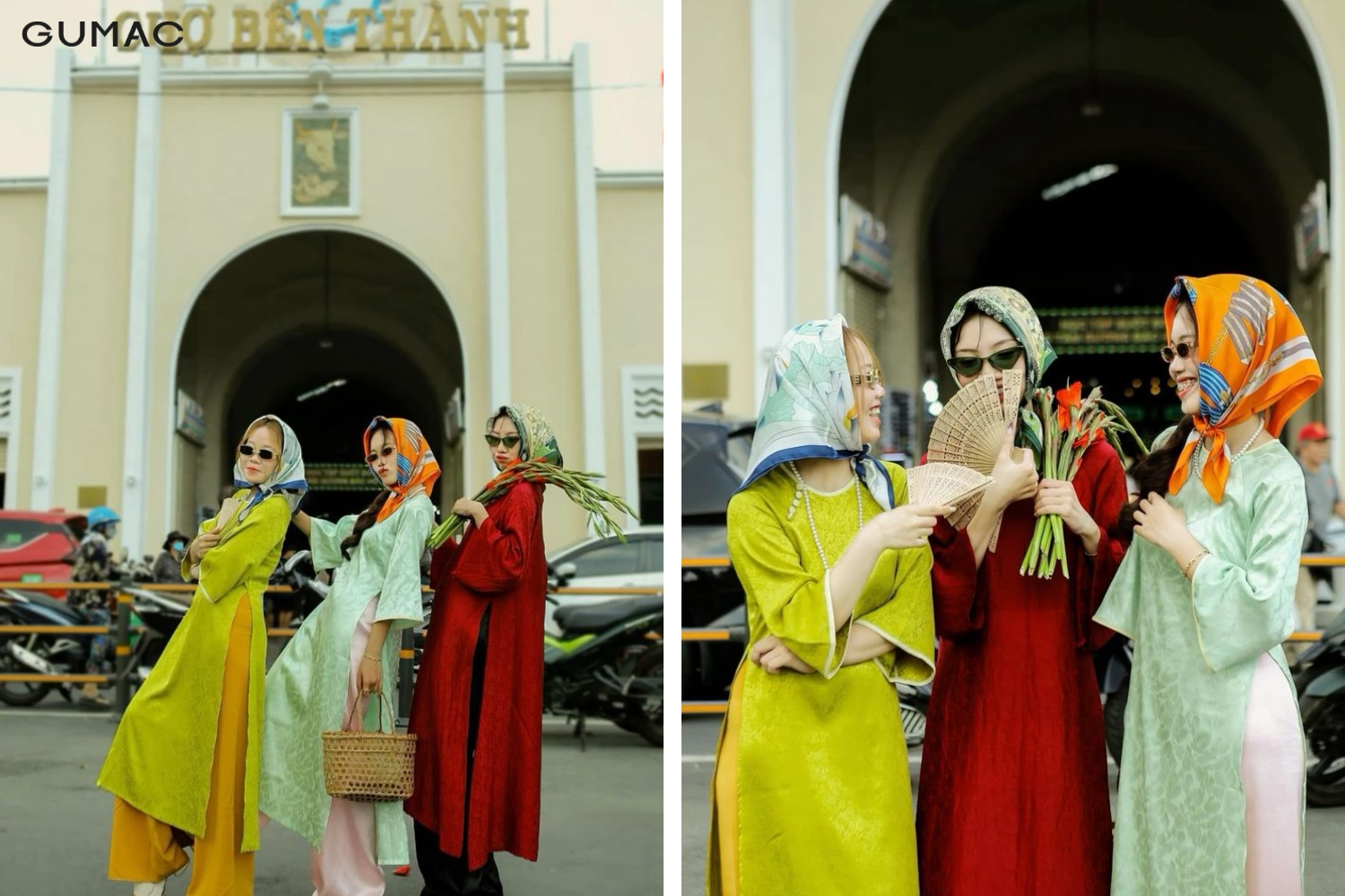 cach tao dang chup anh ao dai tet o cho ben thanh