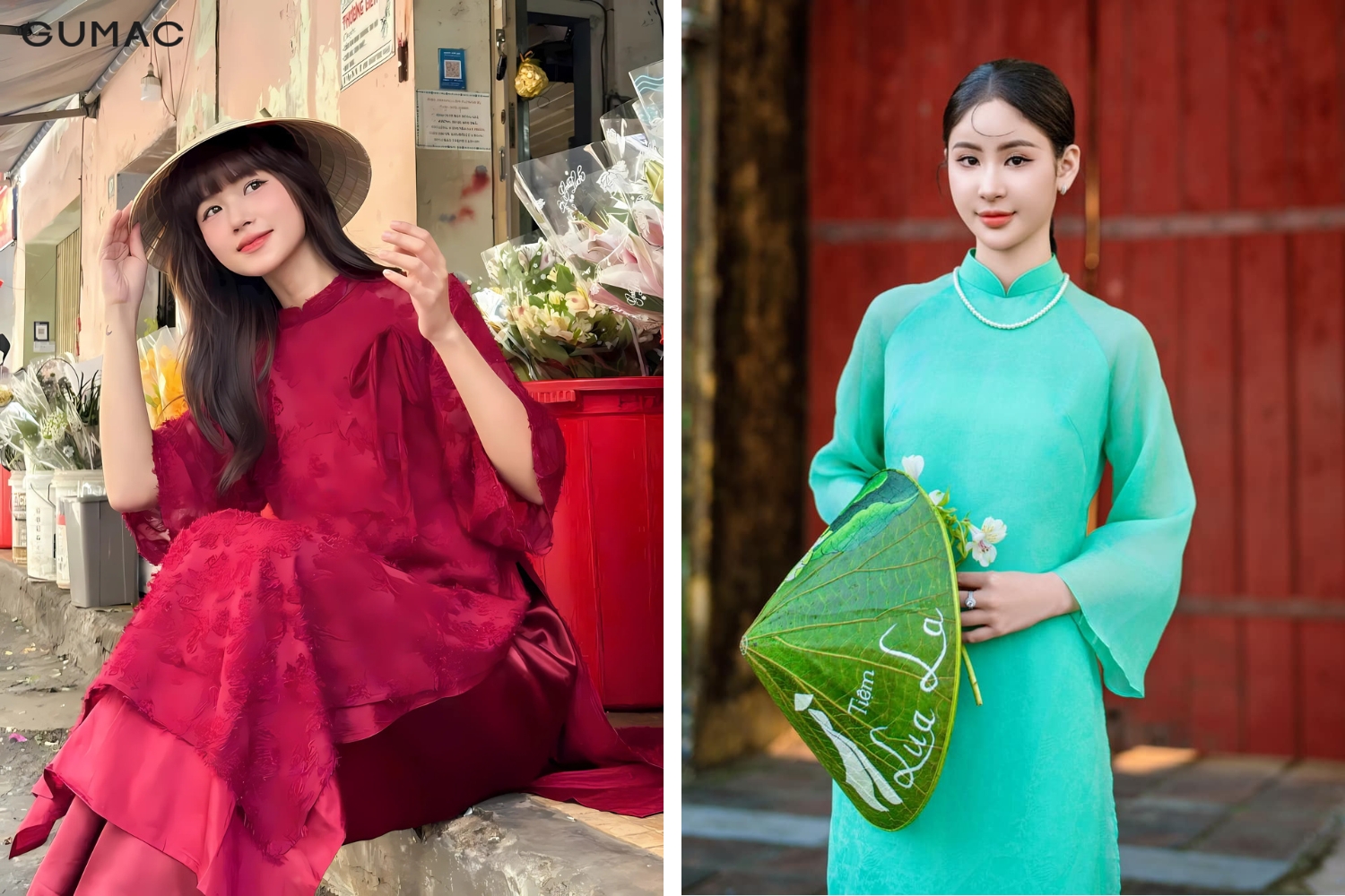 tao dang ao dai cam non