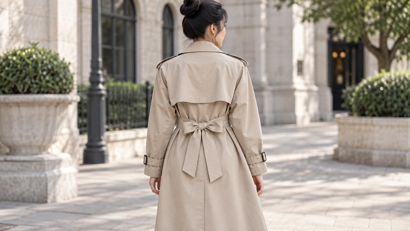 Thắt nơ phía sau lưng là cách tạo điểm nhấn kín đáo, phù hợp khi bạn muốn giữ phần thân trước của áo gọn gàng.