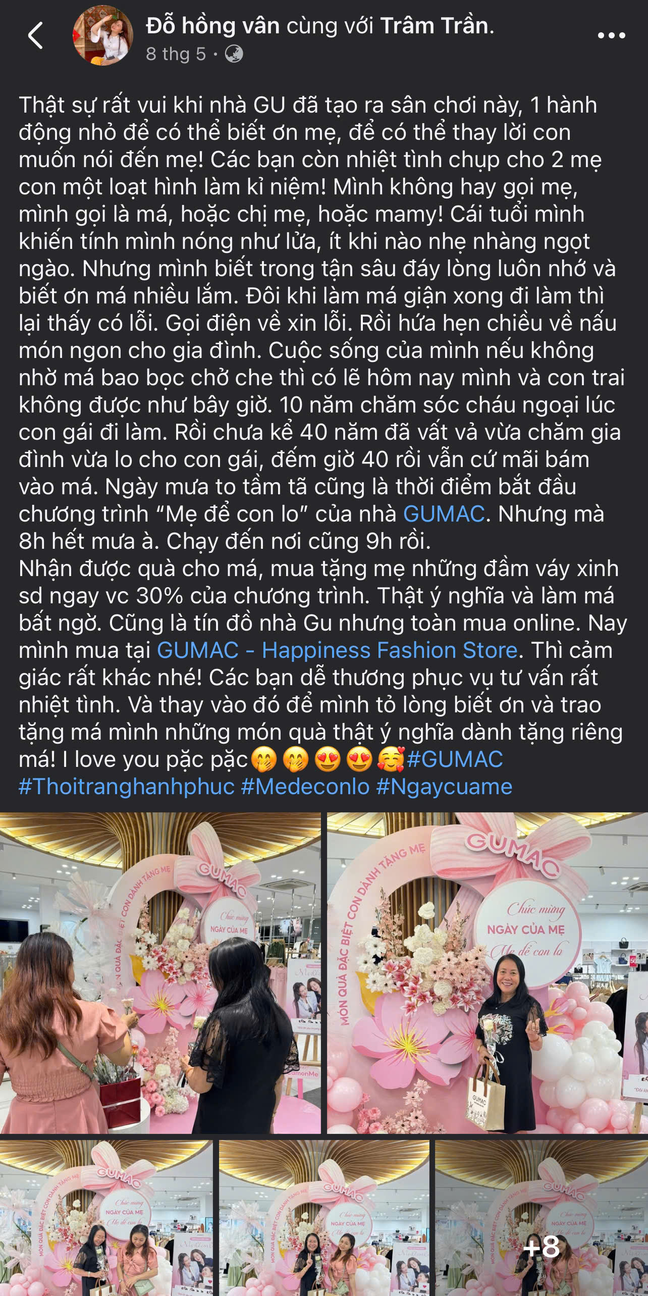 nhung chia se ngot ngao cua nang tai cuoc thi me de con lo cua GUMAC