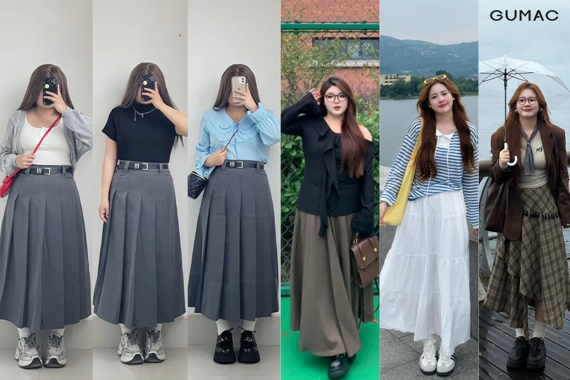 chan vay xep ly dai cung ao kieu la outfit chan vay cho nguoi beo
