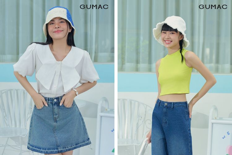 Gợi ý phụ kiện trang sức với chân váy jean năng động