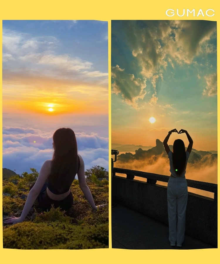 chup anh don binh minh tren nui