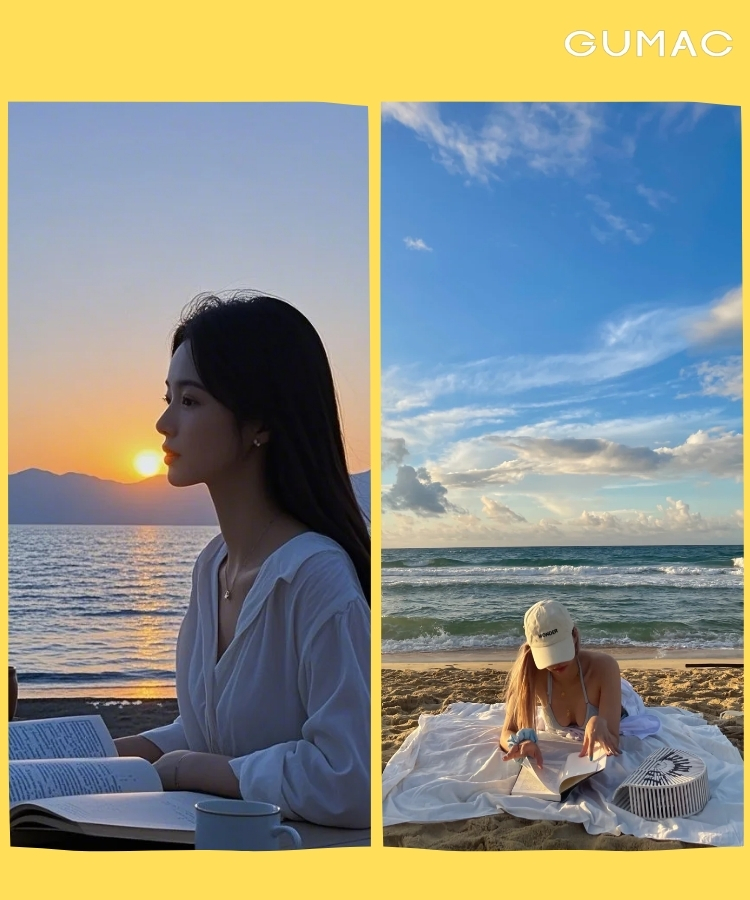 thu gian doc sach ben song